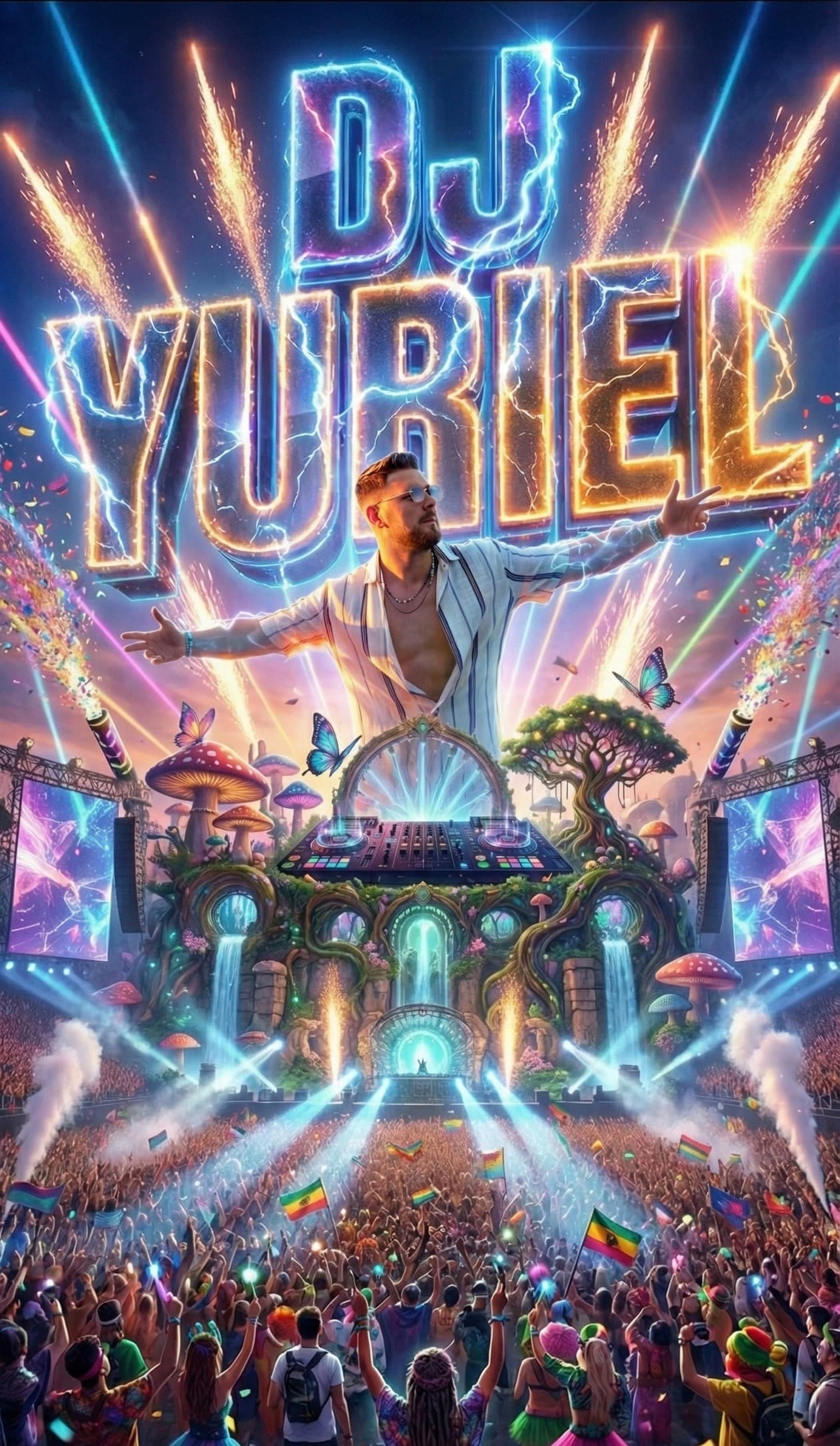 DJ Yuriel performing live at a festival